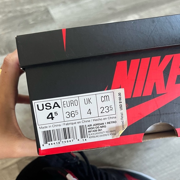 🚨 RARE 🚨 Grade School Air Jordan 1 Retro High OG NRG ‘Homage to Home’ - Picture 11 of 11